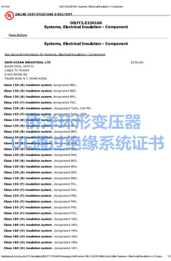 僑洋實(shí)業(yè)UL通過絕緣系統(tǒng)認(rèn)證